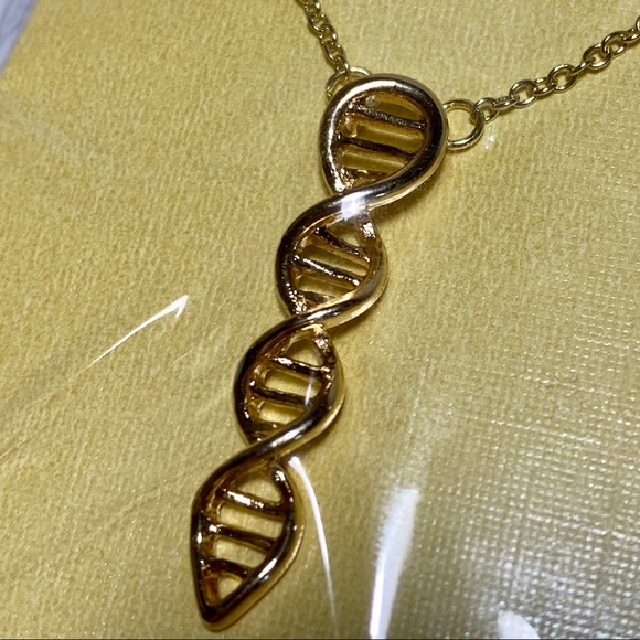 1 LEFT‼️ 2/$20 NEW Gold DNA Helix Necklace Pendant + Chain - Picture 8 of 11